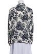 Reformation Floral Print Long Sleeve Button-Up Top