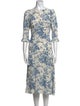 Reformation Floral Print Midi Length Dress