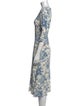 Reformation Floral Print Midi Length Dress