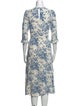 Reformation Floral Print Midi Length Dress
