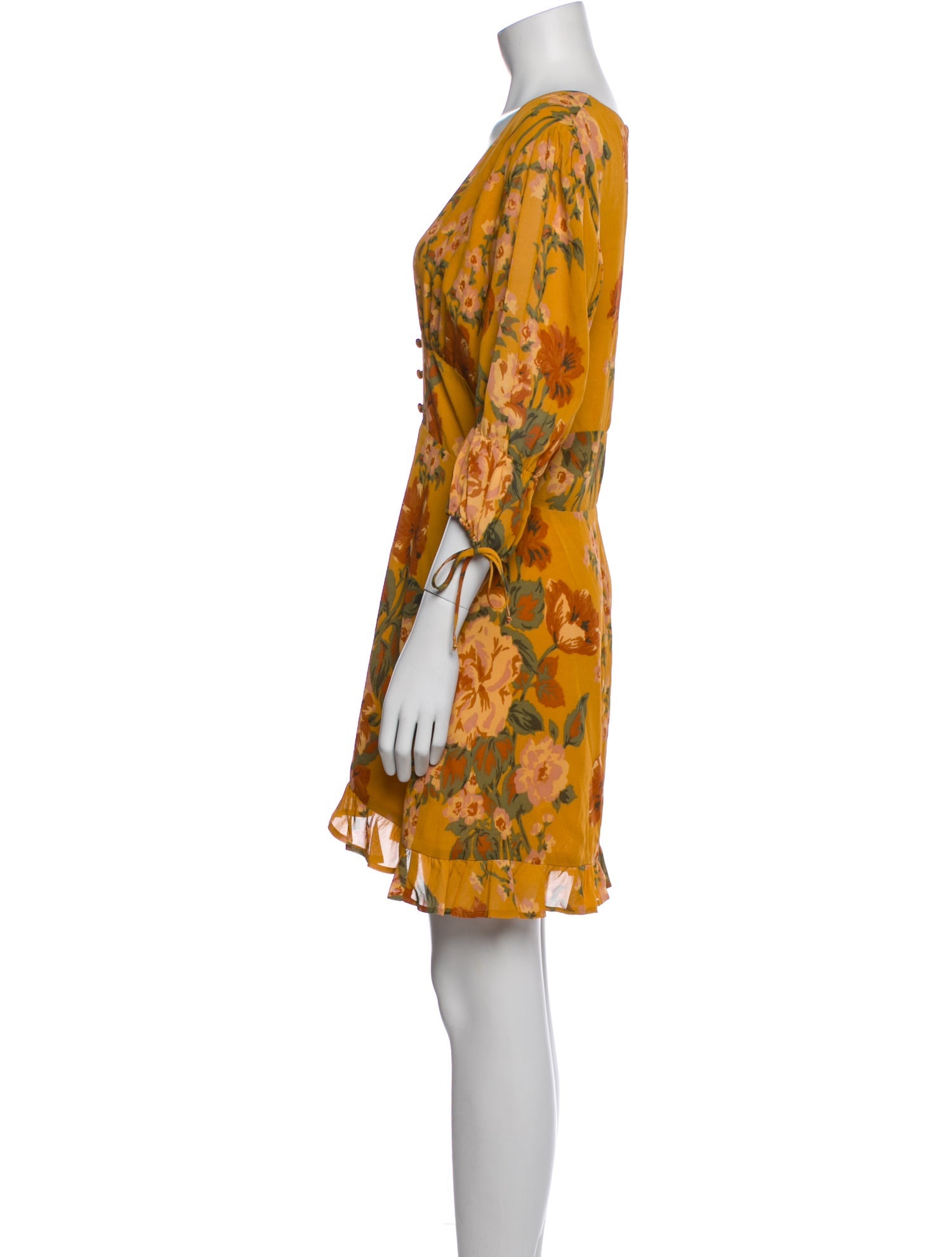 Reformation Floral Print Mini Dress