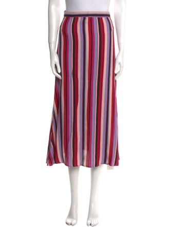 Reformation Striped Midi Length Skirt