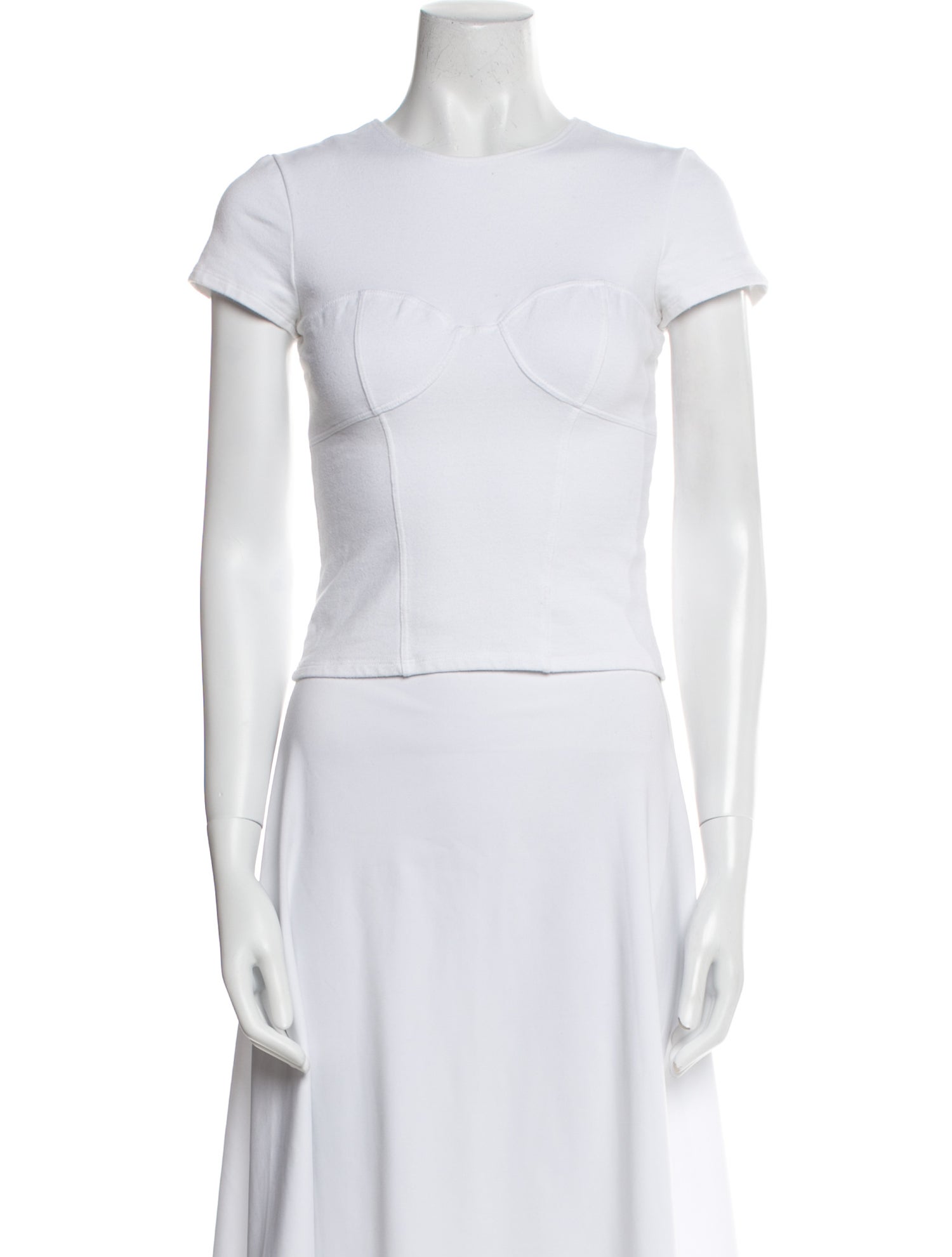 Reformation Crew Neck Short Sleeve Crop Top