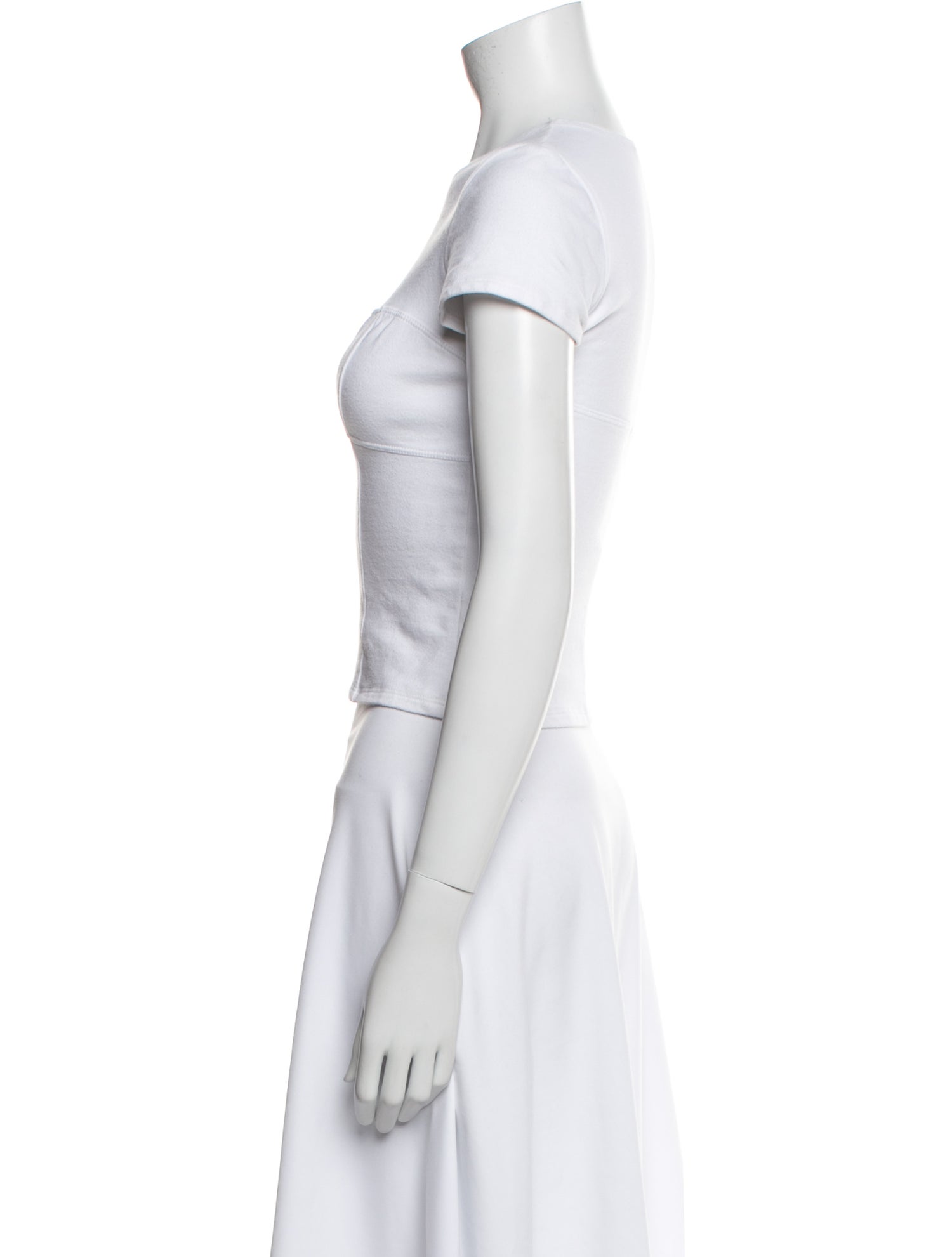 Reformation Crew Neck Short Sleeve Crop Top