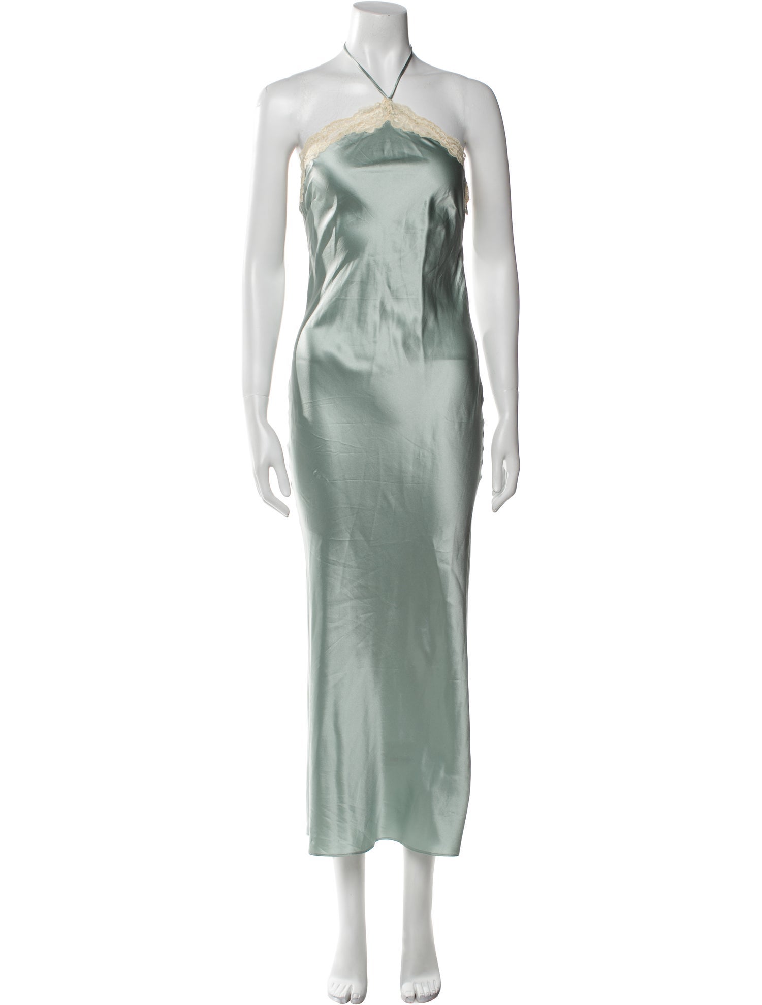 Reformation Silk Lace Trim Embellishment Nightgown