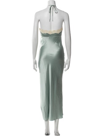 Reformation Silk Lace Trim Embellishment Nightgown