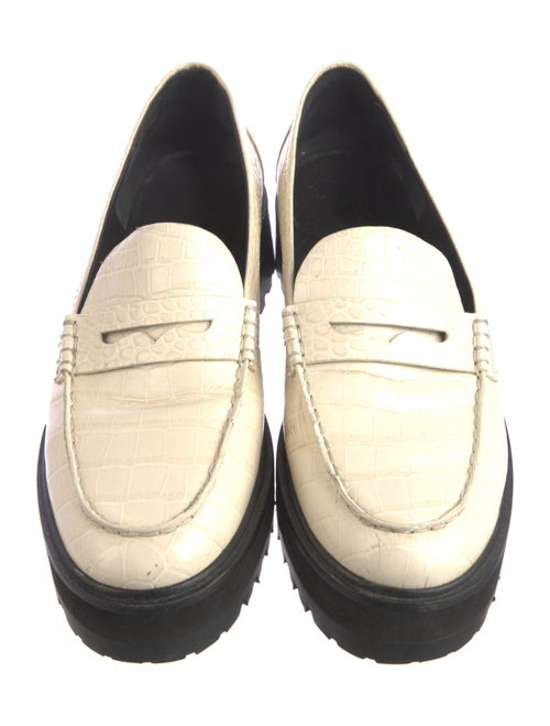 Reformation Embossed Leather Loafers
