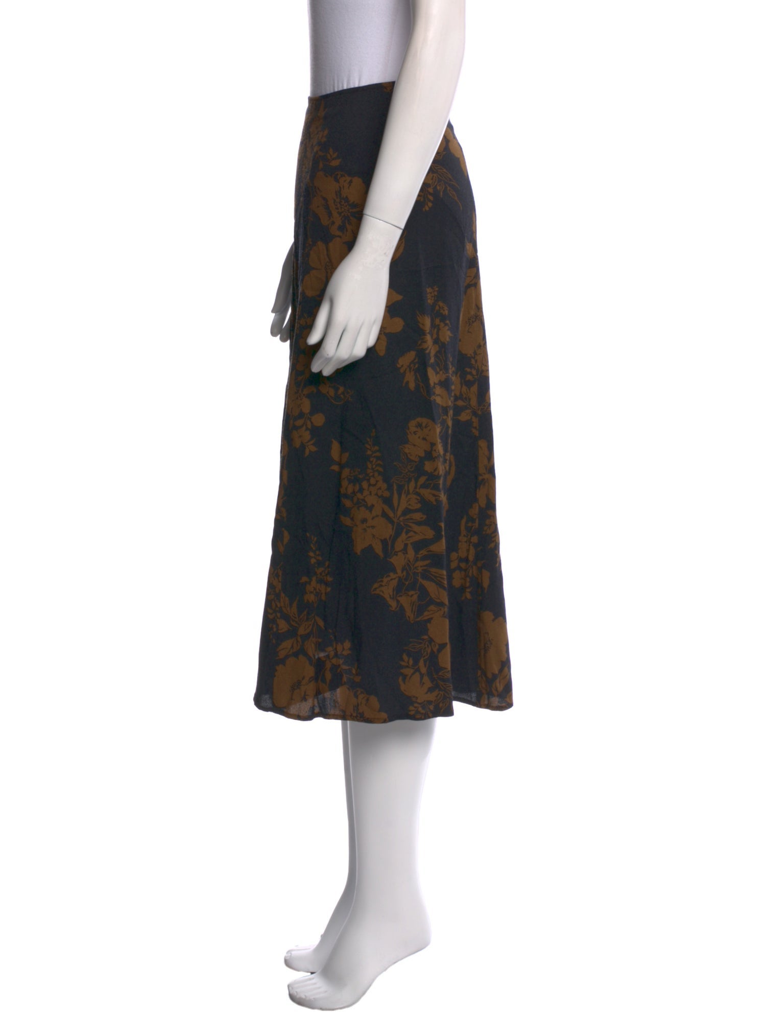 Reformation Floral Print Knee-Length Skirt