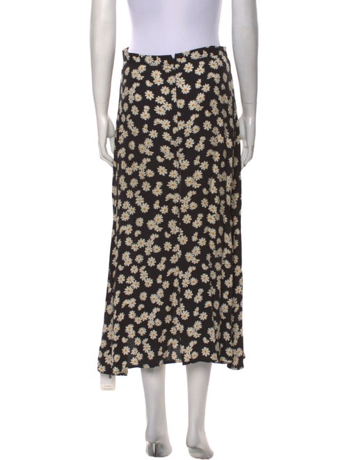 Reformation Floral Print Midi Length Skirt