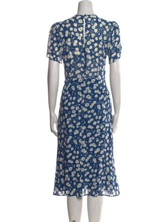 Reformation Floral Print Midi Length Dress
