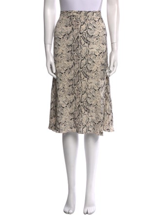 Reformation Animal Print Knee-Length Skirt