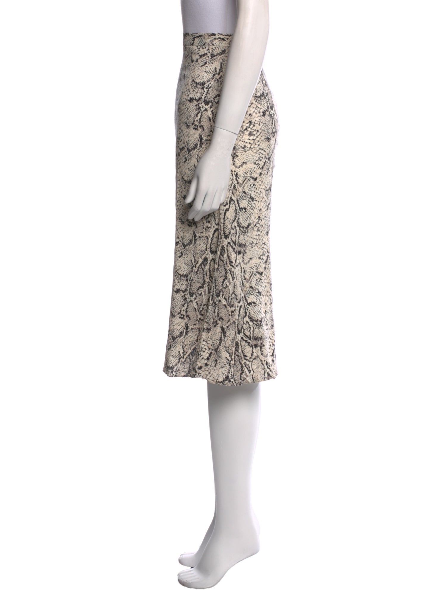 Reformation Animal Print Knee-Length Skirt