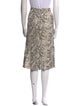 Reformation Animal Print Knee-Length Skirt