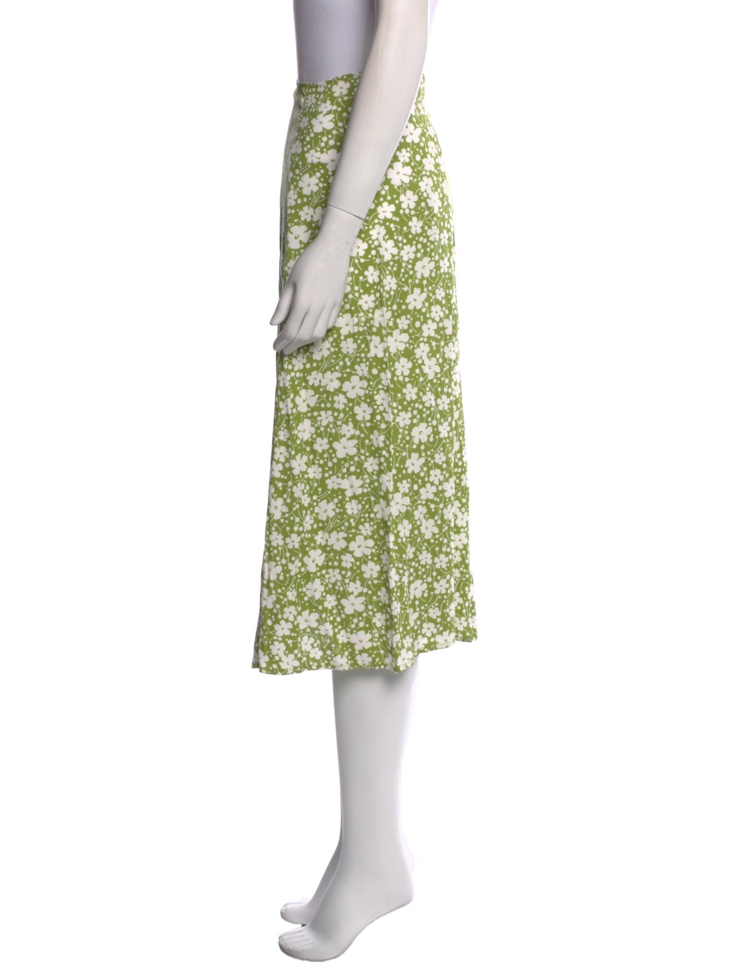 Reformation Floral Print Knee-Length Skirt