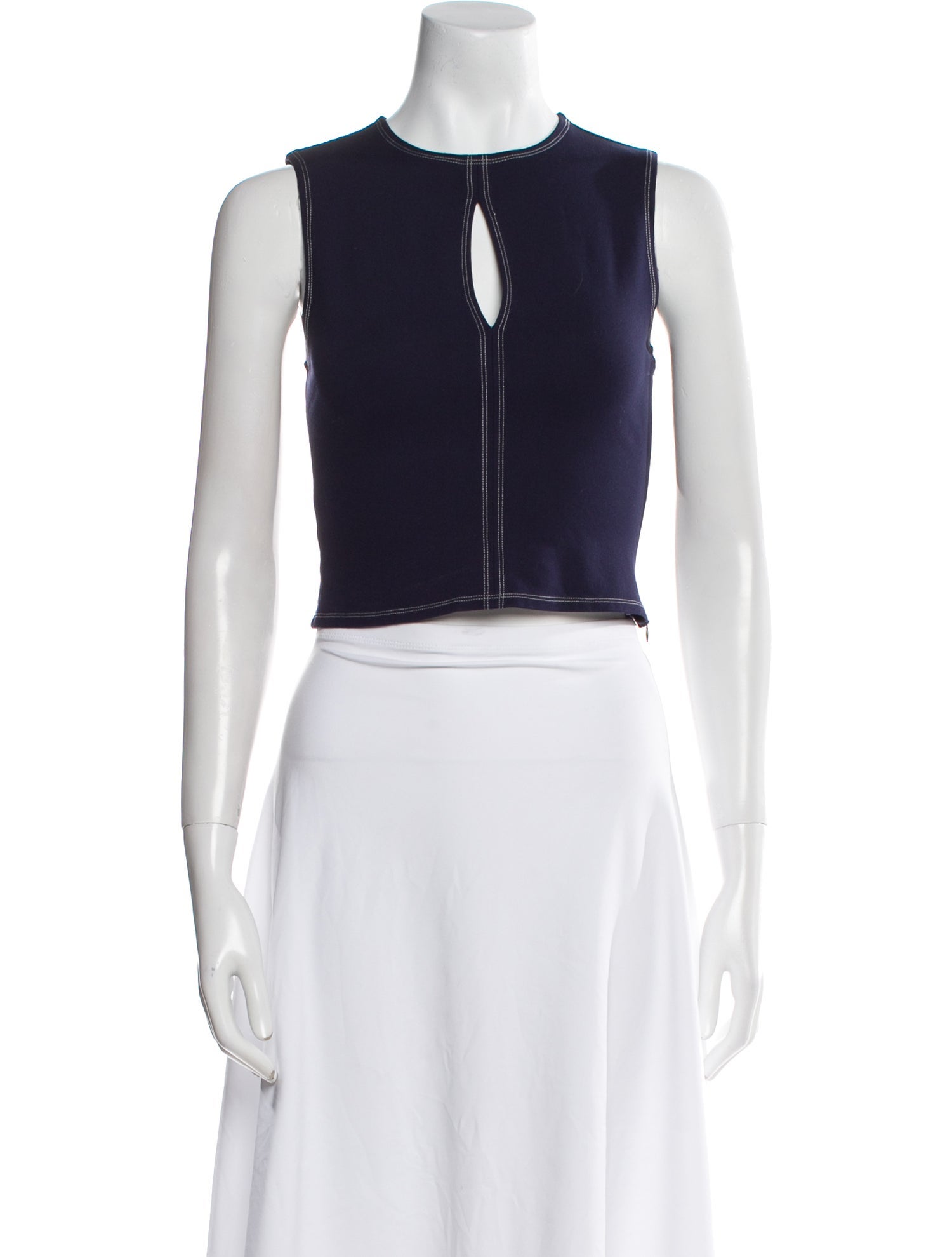 Reformation Crew Neck Sleeveless Crop Top