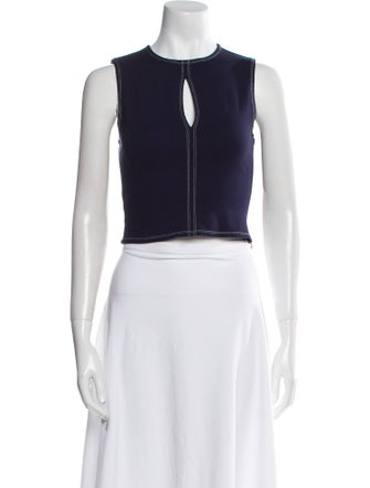 Reformation Crew Neck Sleeveless Crop Top