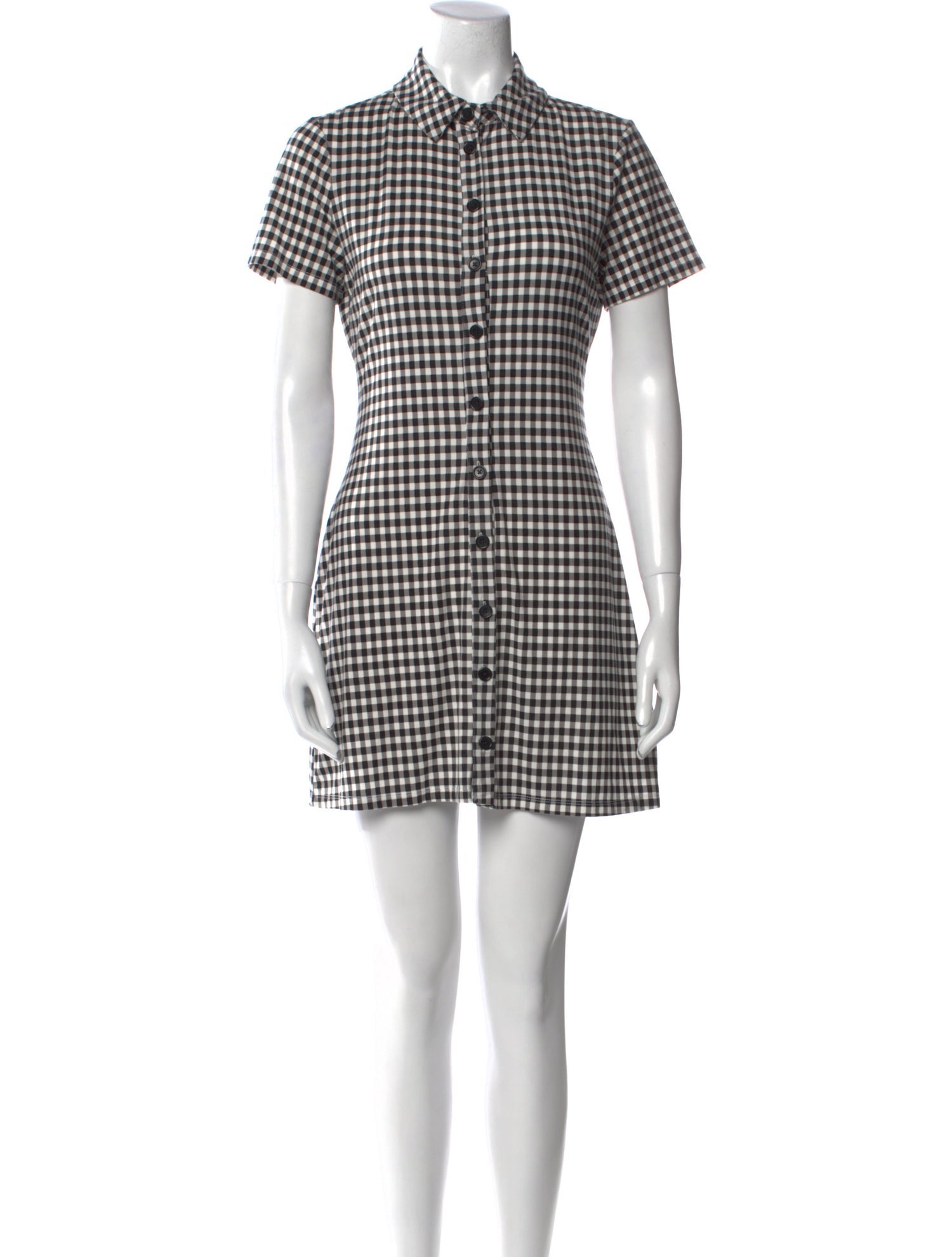 Reformation Plaid Print Mini Dress