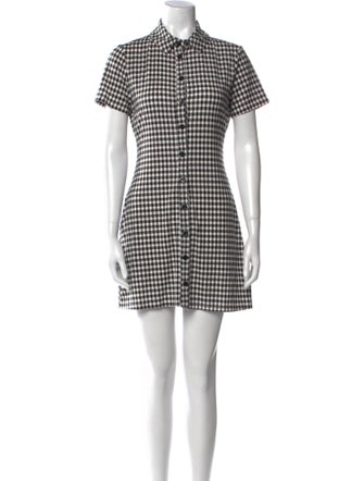 Reformation Plaid Print Mini Dress