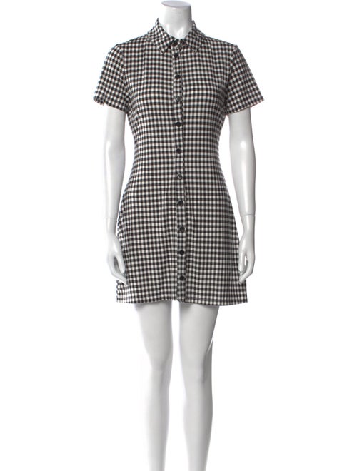 Reformation Plaid Print Mini Dress
