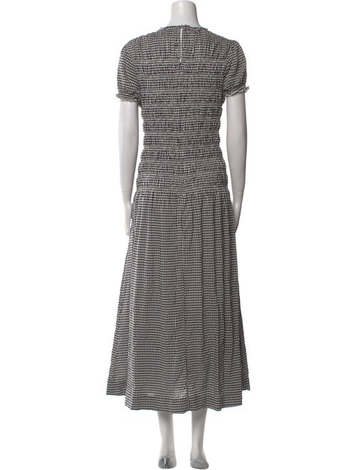 Reformation Plaid Print Midi Length Dress