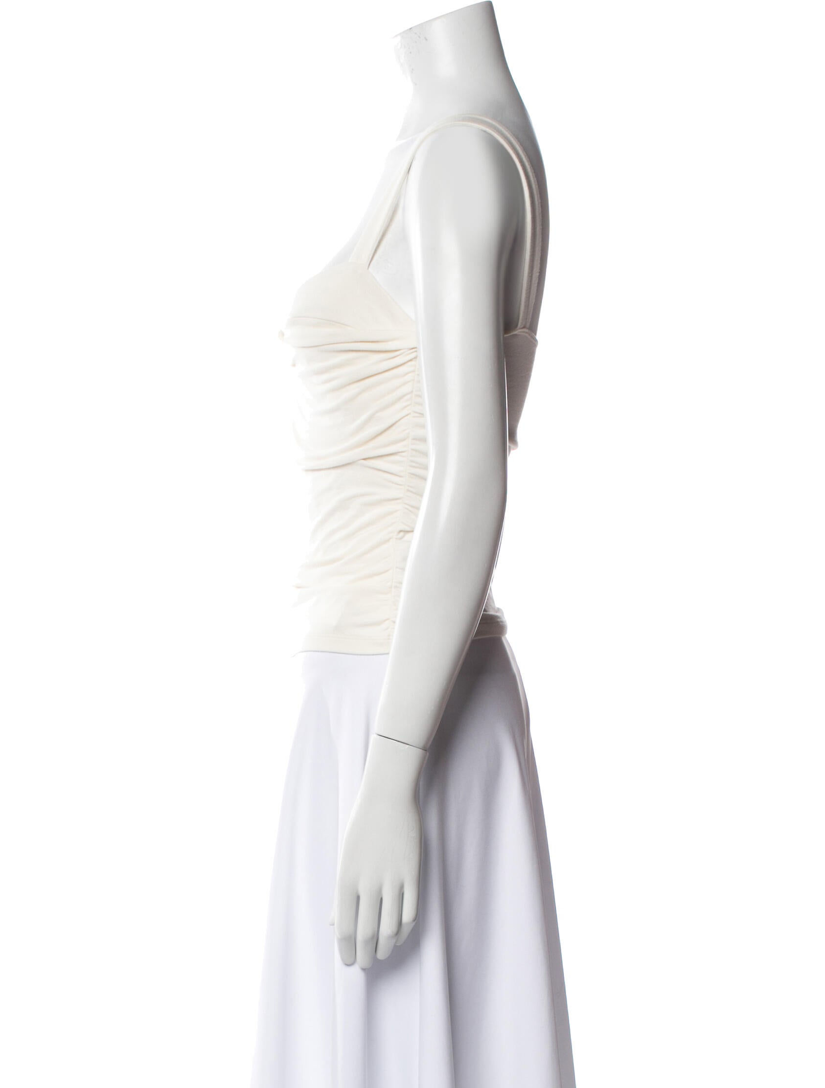 Reformation Square Neckline Sleeveless Crop Top