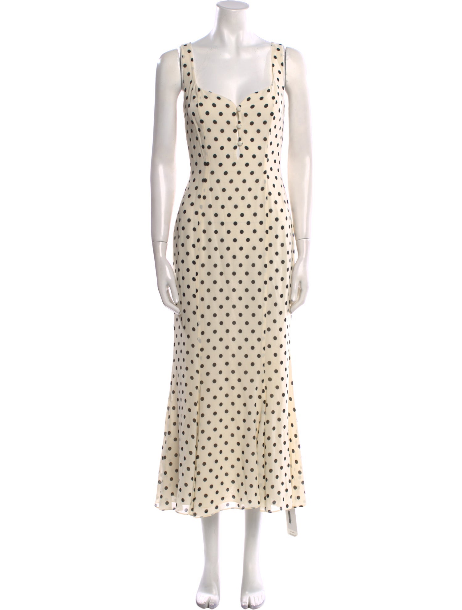 Reformation Polka Dot Print Long Dress