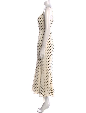Reformation Polka Dot Print Long Dress