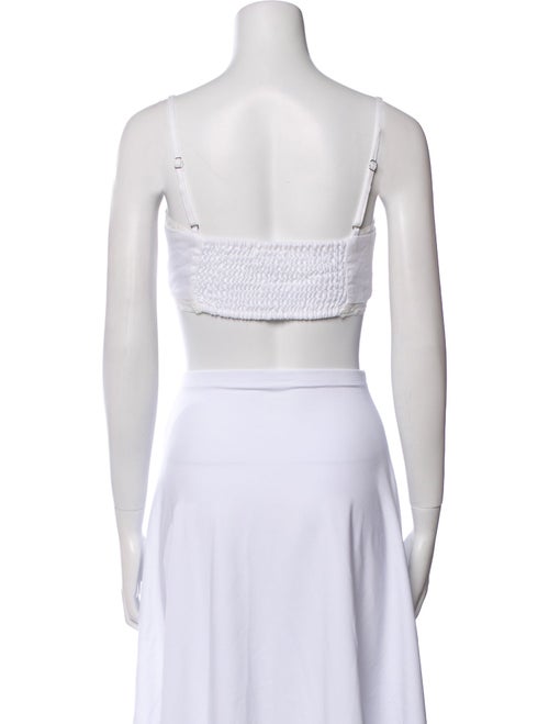 Reformation Linen Square Neckline Crop Top