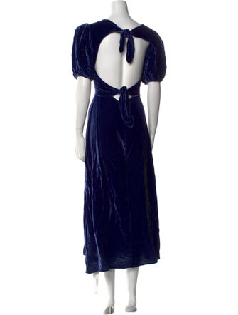 Reformation Bateau Neckline Long Dress