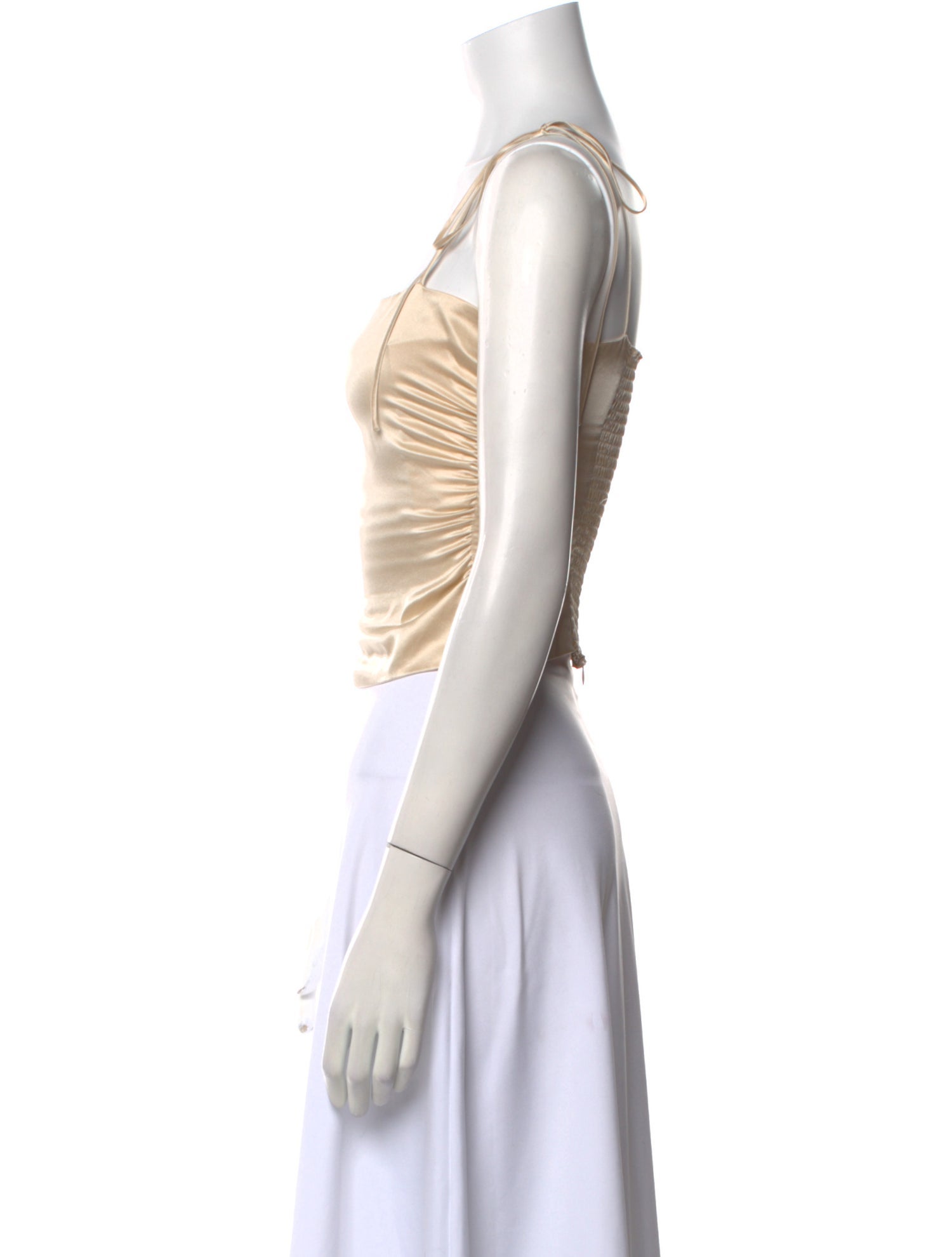 Reformation Silk Square Neckline Crop Top