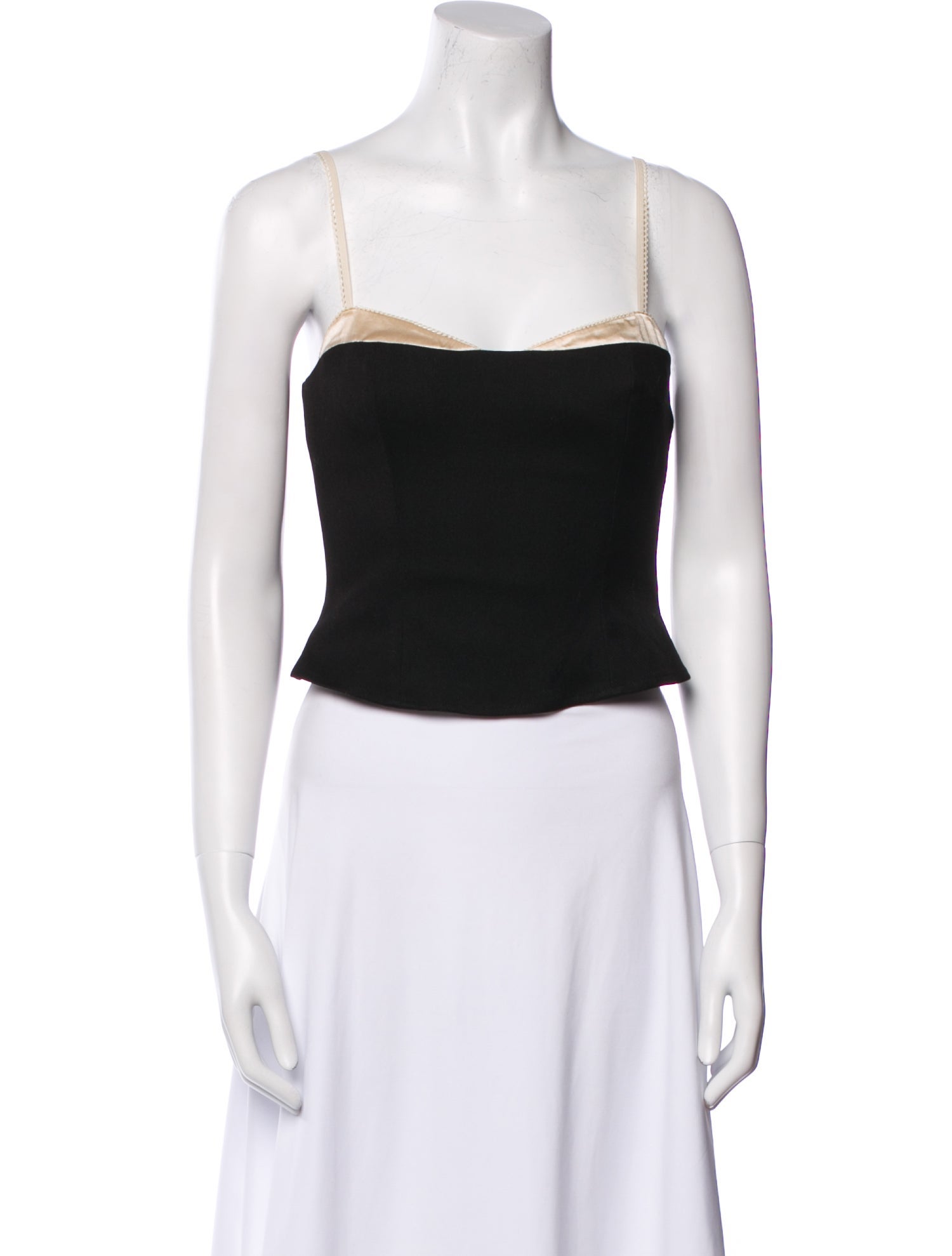 Reformation Square Neckline Sleeveless Crop Top