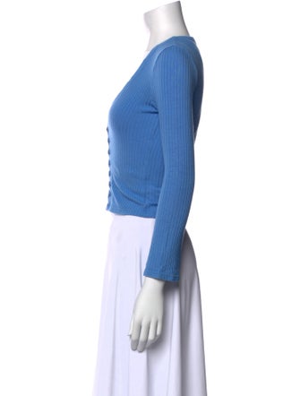 Reformation V-Neck Long Sleeve Crop Top