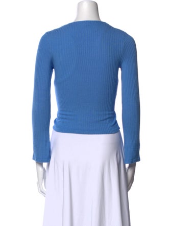 Reformation V-Neck Long Sleeve Crop Top