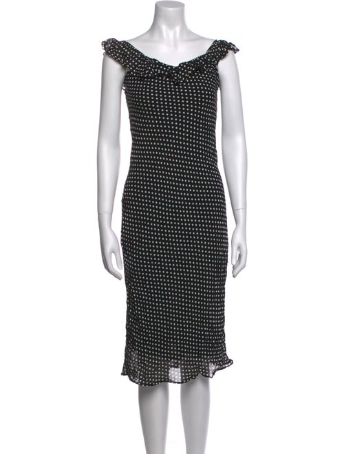Reformation Polka Dot Print Midi Length Dress