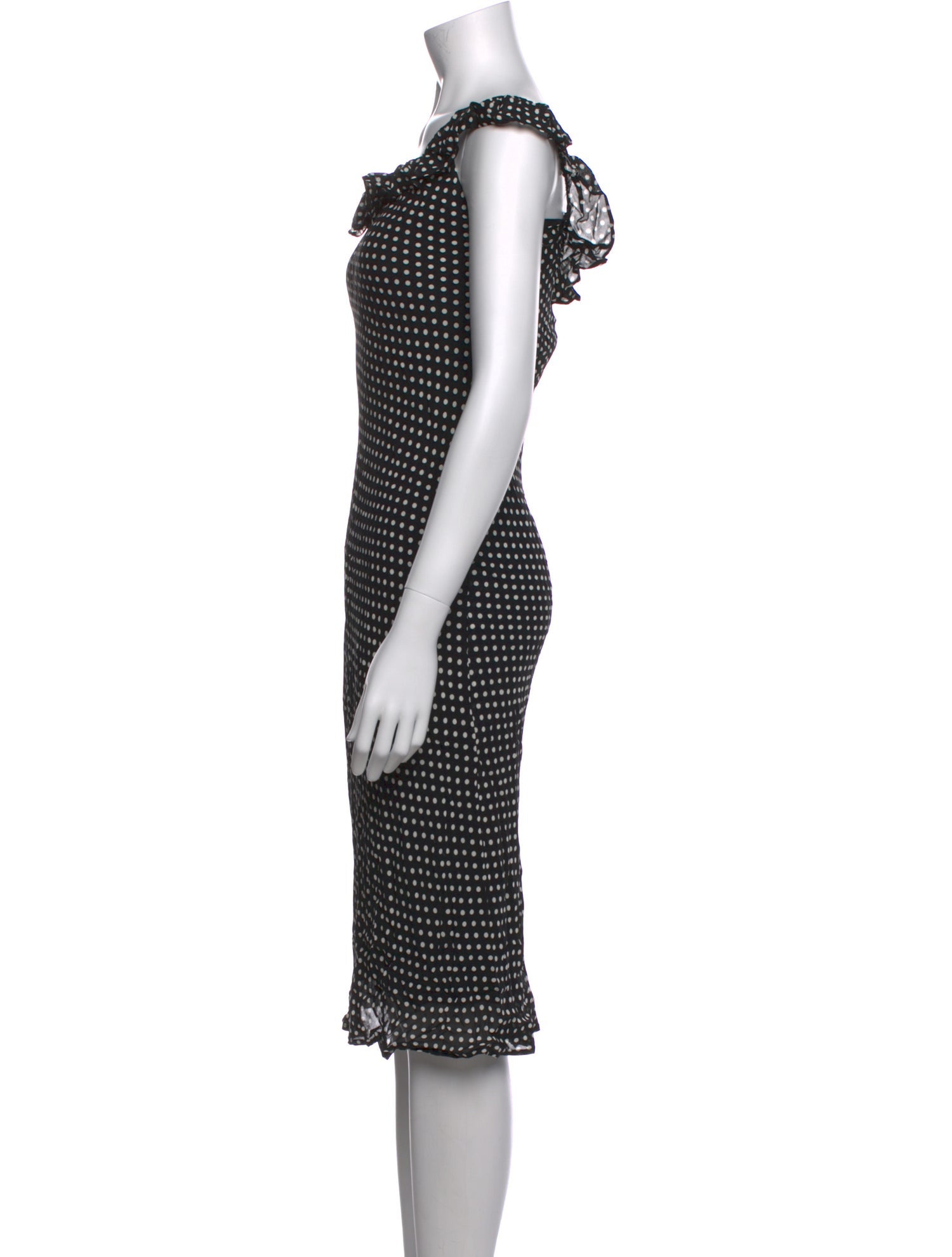 Reformation Polka Dot Print Midi Length Dress