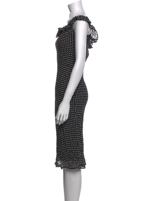 Reformation Polka Dot Print Midi Length Dress