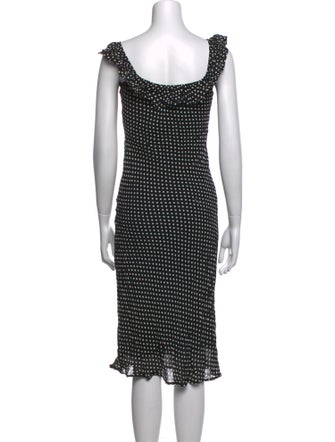 Reformation Polka Dot Print Midi Length Dress