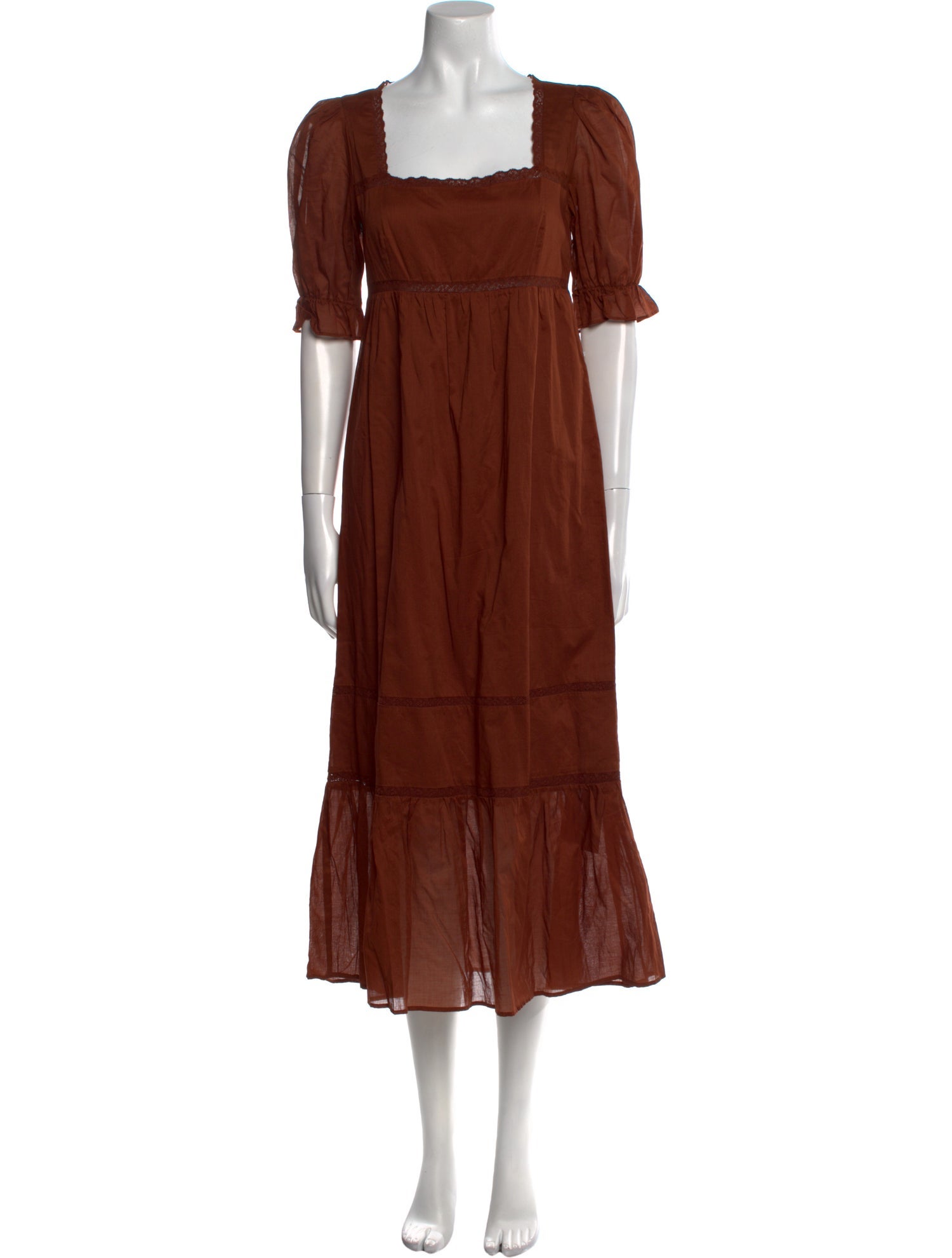 Reformation Square Neckline Long Dress