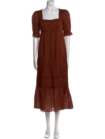 Reformation Square Neckline Long Dress