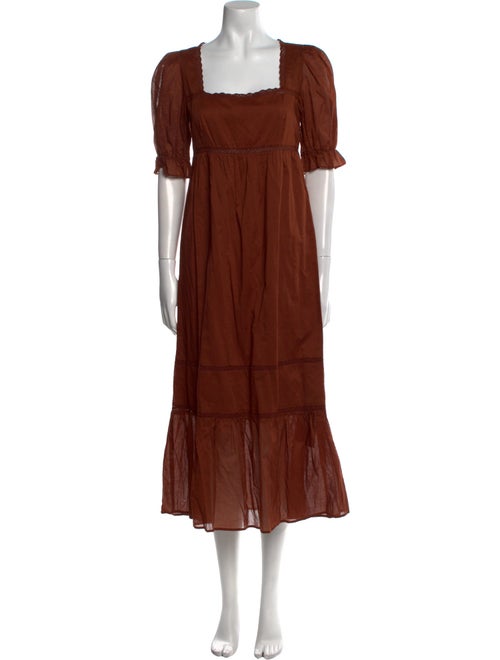 Reformation Square Neckline Long Dress