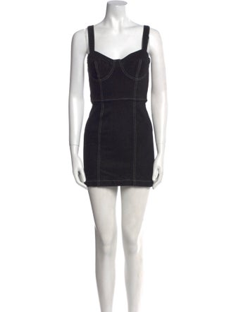 Reformation Square Neckline Mini Dress