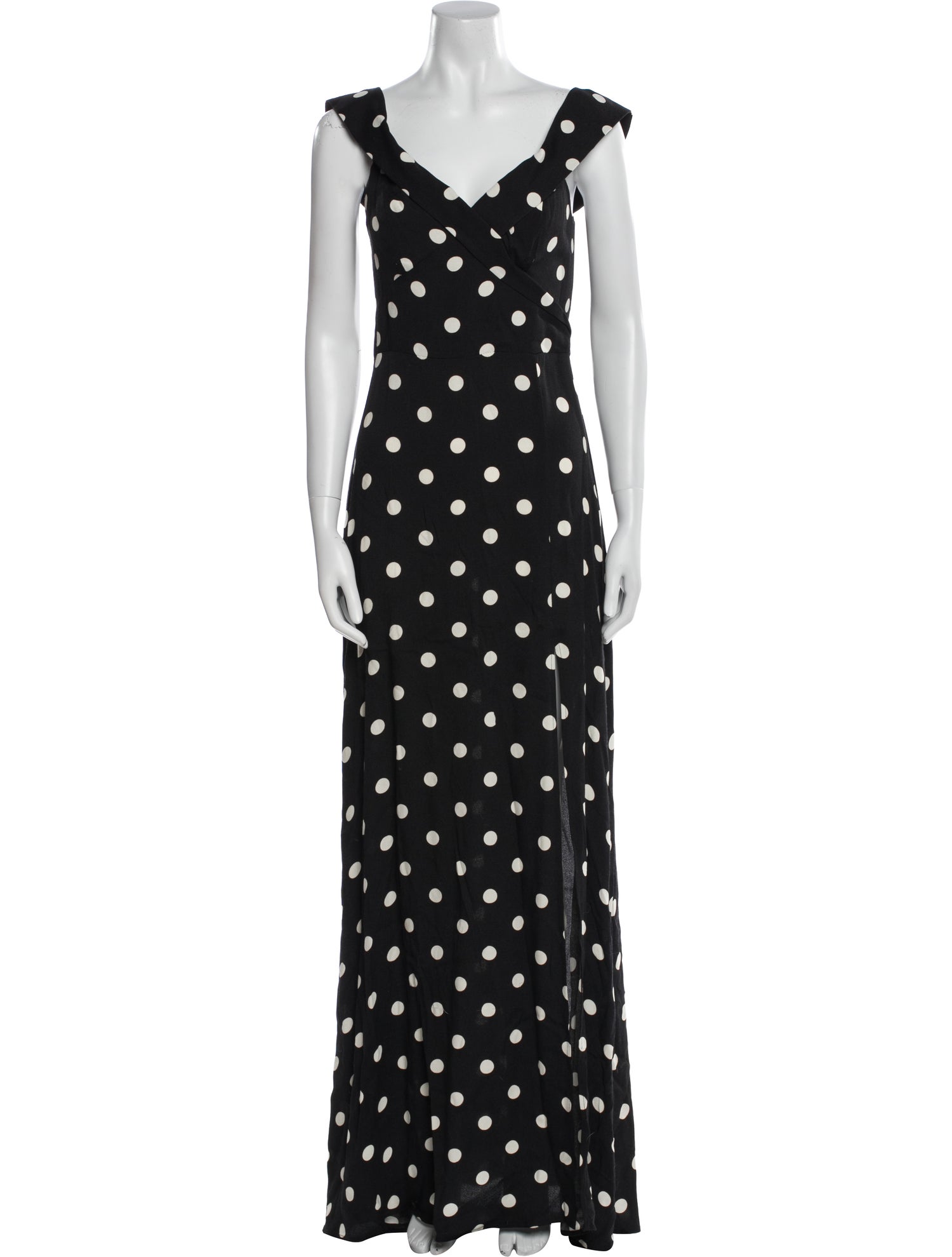 Reformation Polka Dot Print Long Dress