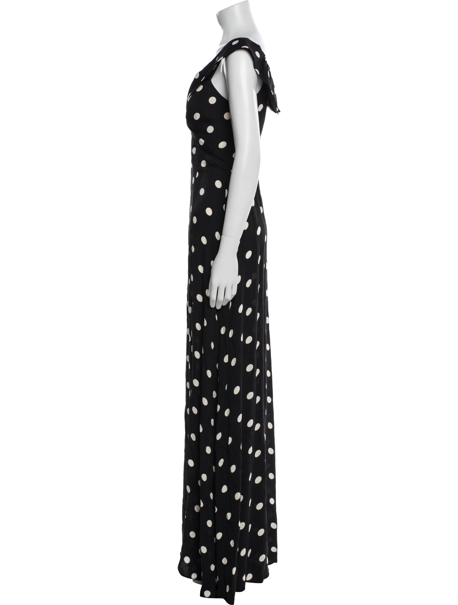 Reformation Polka Dot Print Long Dress