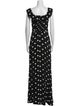 Reformation Polka Dot Print Long Dress