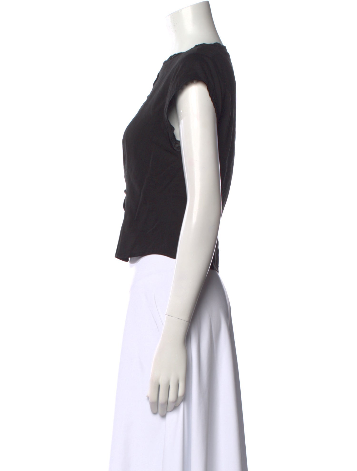 Reformation Crew Neck Short Sleeve Crop Top