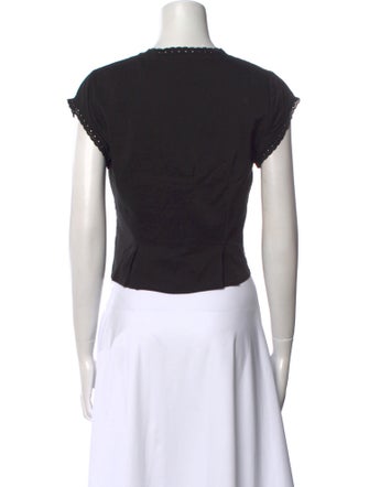 Reformation Crew Neck Short Sleeve Crop Top