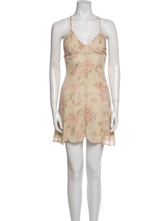 Reformation Floral Print Mini Dress