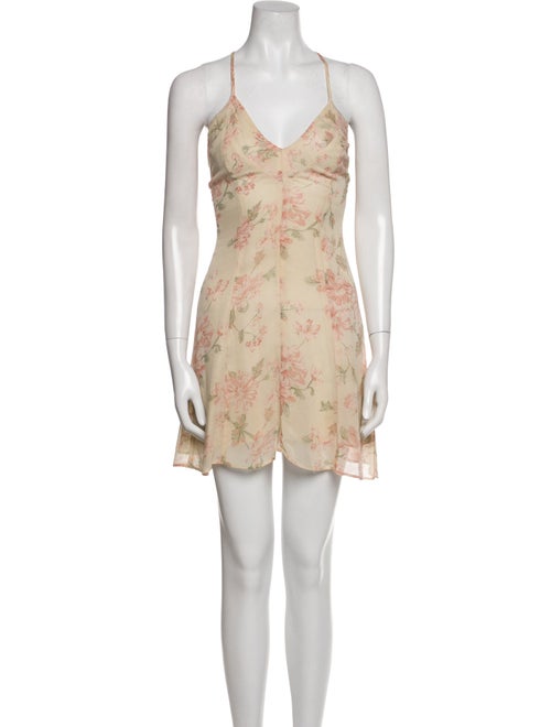 Reformation Floral Print Mini Dress