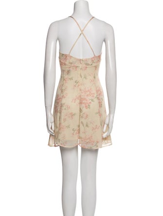 Reformation Floral Print Mini Dress
