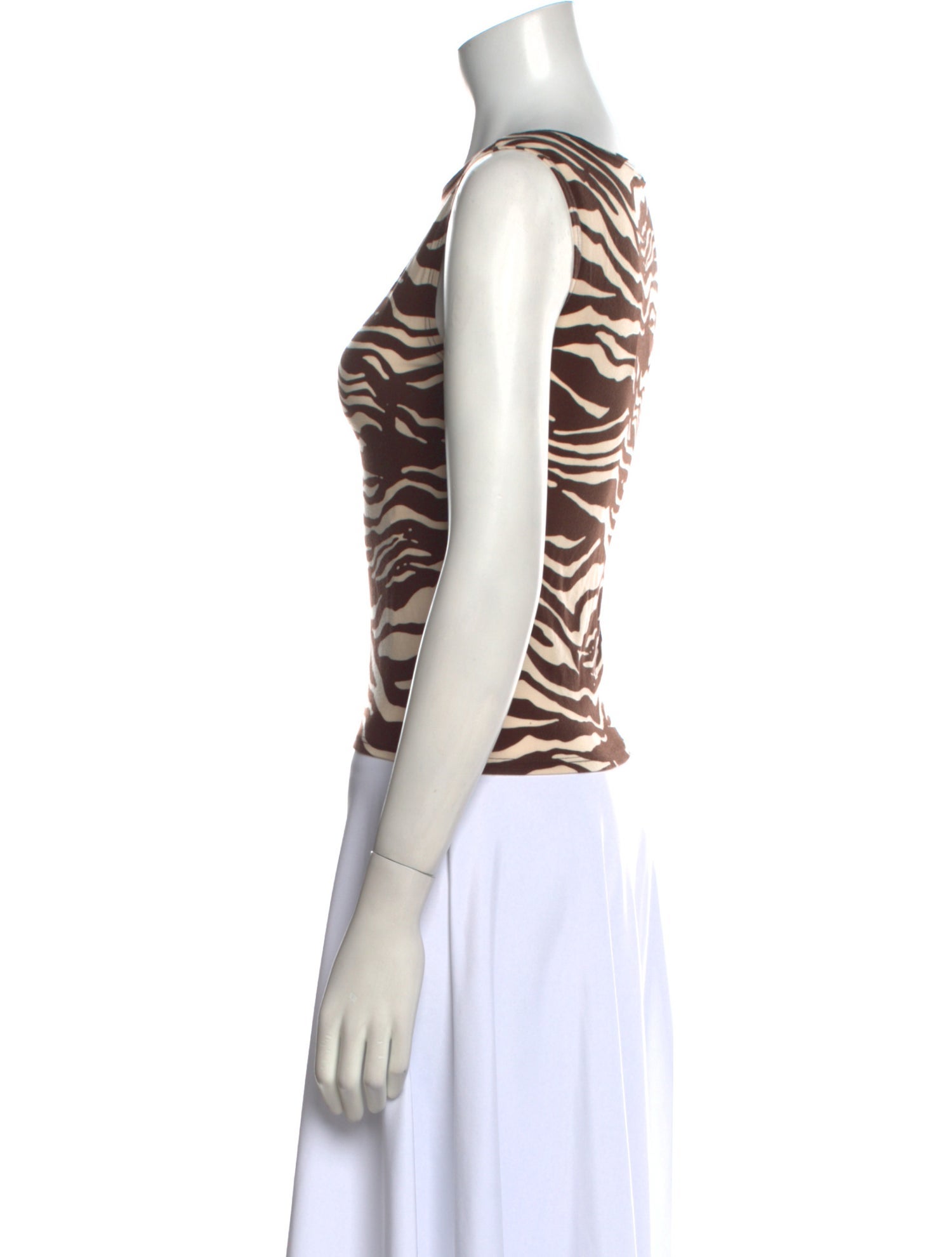 Reformation Animal Print Bateau Neckline Top w/ Tags